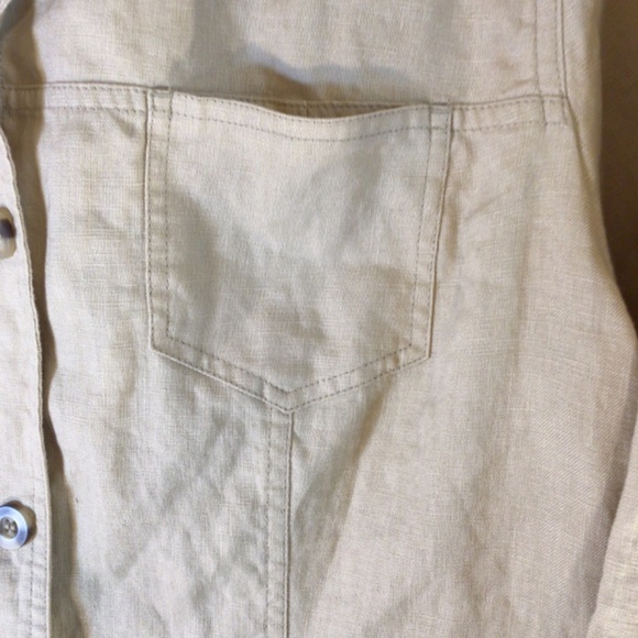 Westbound women’s 100% linen jacket beige size 12 - Picture 4 of 8